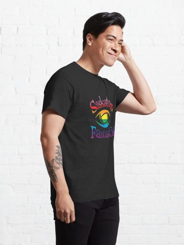 Saskatoon Fantastic Logo T-Shirt in Pride Colours - Image 3