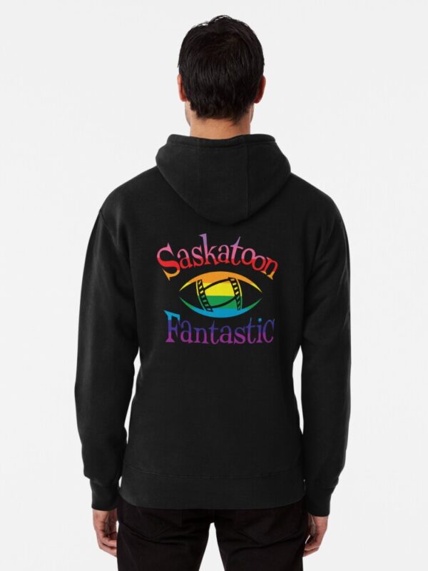 Saskatoon Fantastic Logo Pull-Over Hoodie in Pride Colours - Image 2