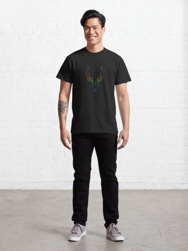 Saskatoon Fantastic Deer in Pride Colours Classic T-Shirt - Image 3