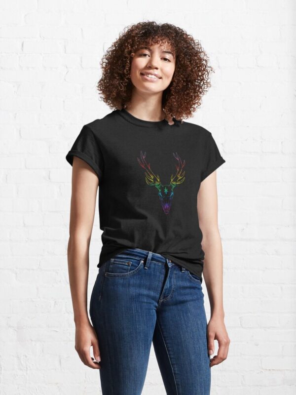 Saskatoon Fantastic Deer in Pride Colours Classic T-Shirt - Image 4