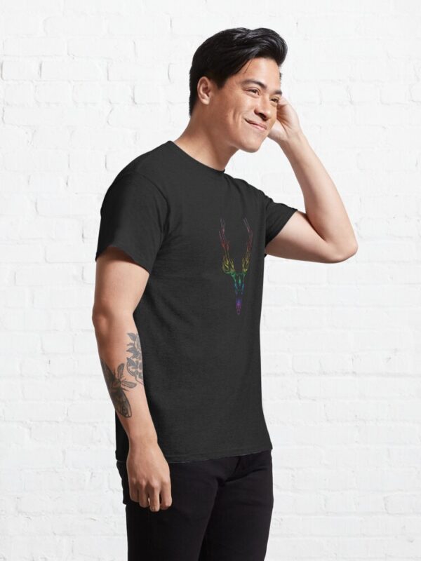 Saskatoon Fantastic Deer in Pride Colours Classic T-Shirt - Image 5