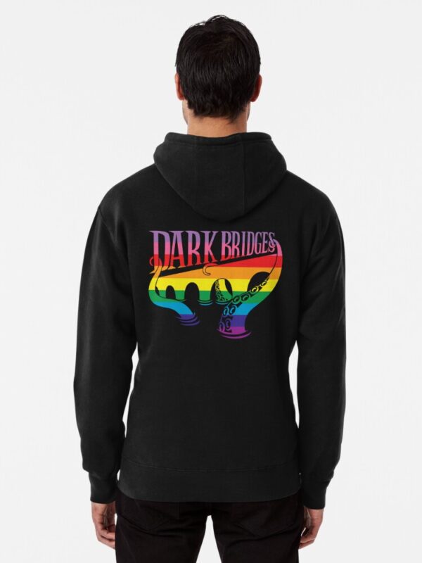 Dark Bridges Logo Pull-Over Hoodie in Pride Colours - Image 2