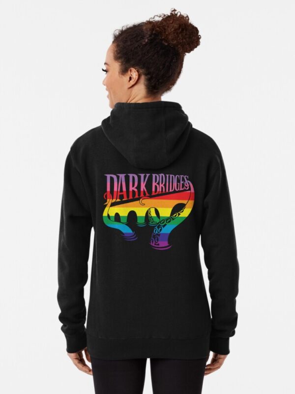 Dark Bridges Logo Pull-Over Hoodie in Pride Colours - Image 3