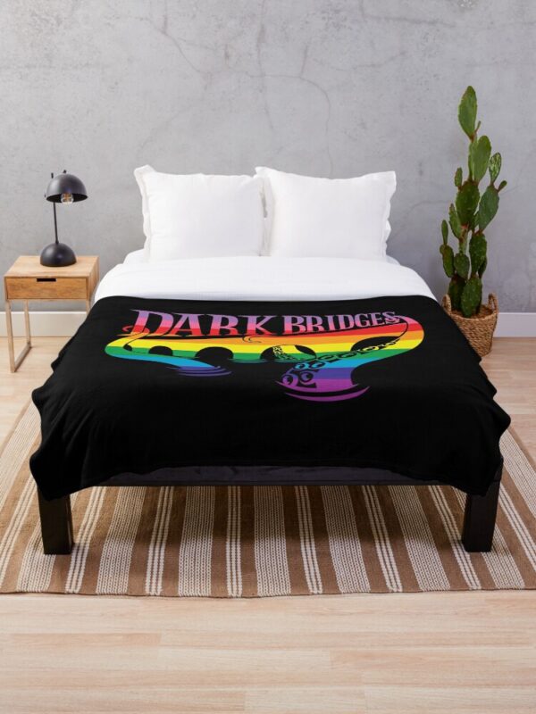 Dark Bridges Logo Throw Blanket in Pride Colours - Image 2
