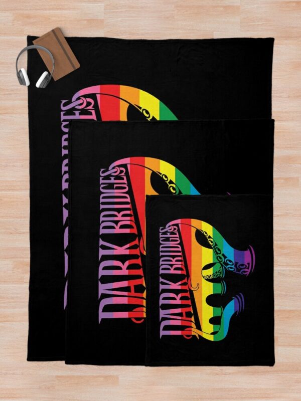 Dark Bridges Logo Throw Blanket in Pride Colours - Image 5
