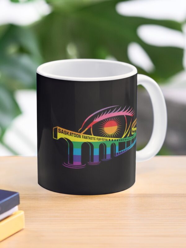 Saskatoon Fantastic Old School Logo Mug in Pride Colours - Image 2