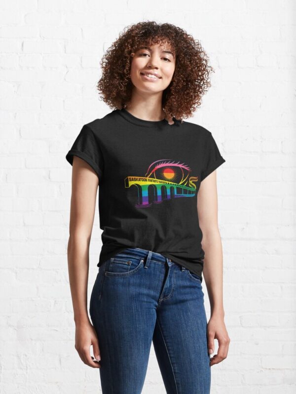 Saskatoon Fantastic Old School Logo T-Shirt in Pride Colours - Image 5