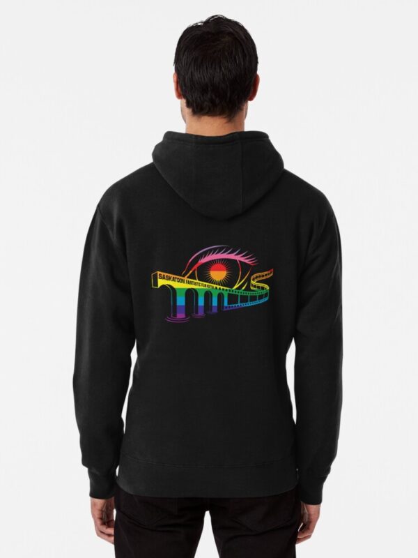Saskatoon Fantastic Old School Logo Pull-Over Hoodie in Pride Colours