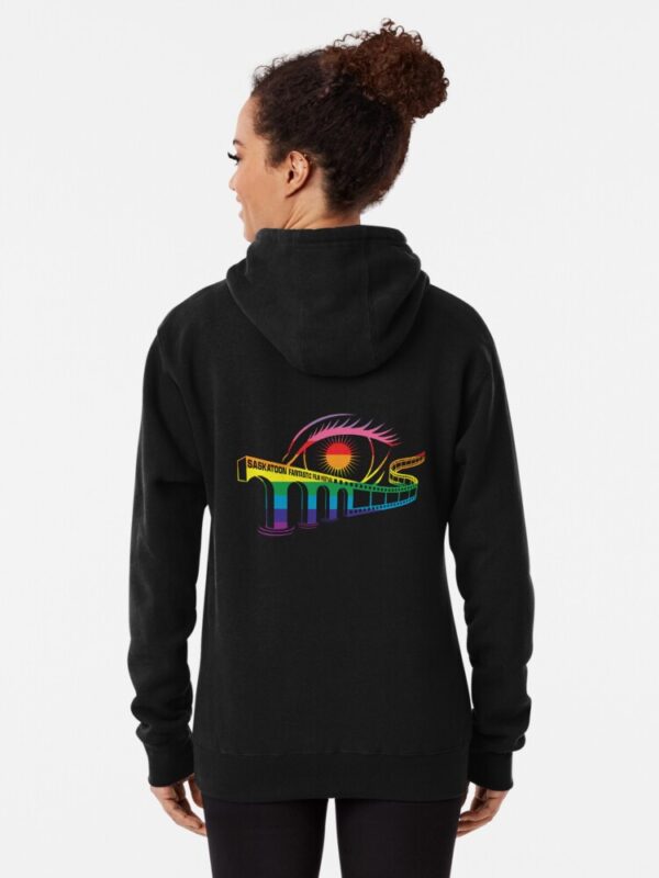 Saskatoon Fantastic Old School Logo Pull-Over Hoodie in Pride Colours - Image 2