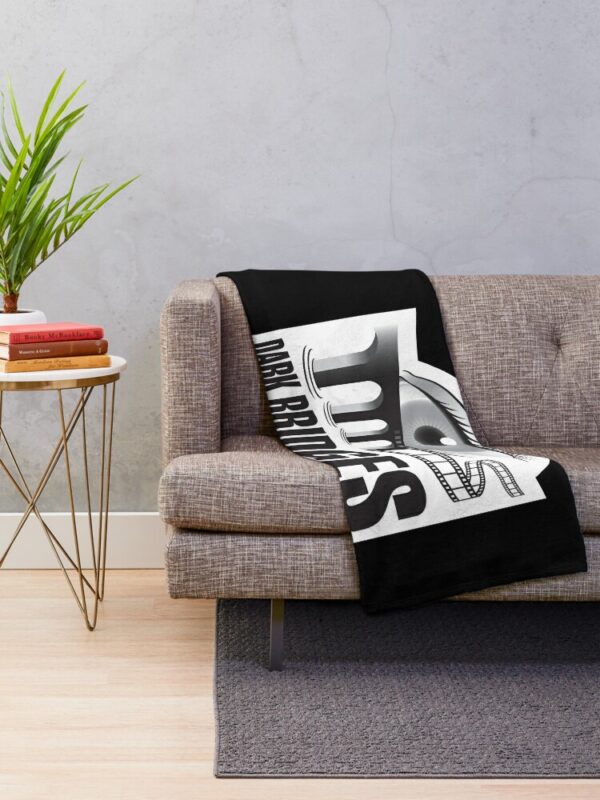 Dark Bridges Old School Logo Throw Blanket - Image 2
