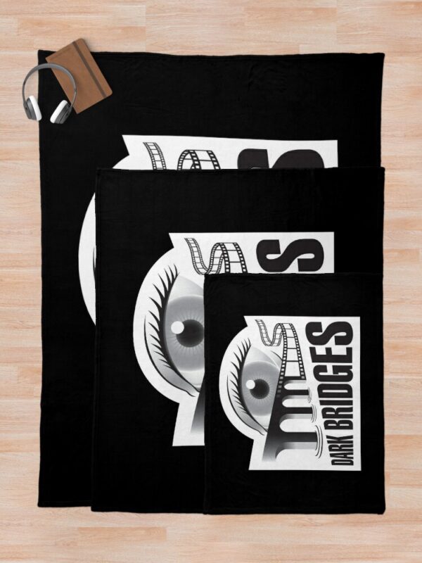 Dark Bridges Old School Logo Throw Blanket - Image 4