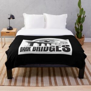 Dark Bridges Old School Logo Throw Blanket