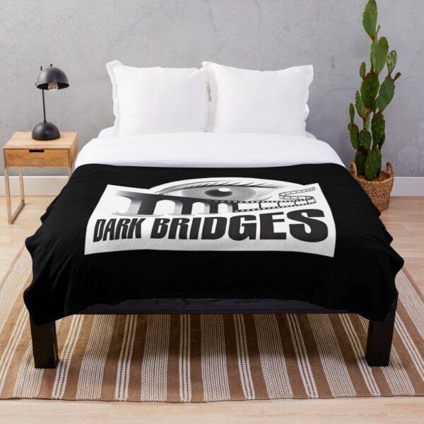 Dark Bridges Old School Logo Throw Blanket