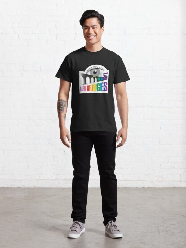 Dark Bridges Old School Logo T-Shirt in Pride Colours - Image 4