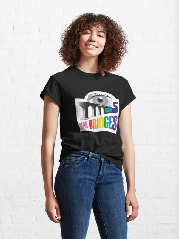 Dark Bridges Old School Logo T-Shirt in Pride Colours - Image 5
