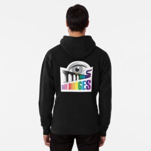 Dark Bridges Old School Logo Pull-Over Hoodie in Pride Colours