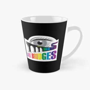 Dark Bridges Old School Logo Tall Mug in Pride Colours