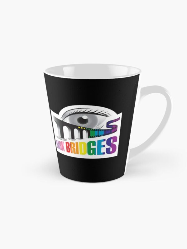 Dark Bridges Old School Logo Tall Mug in Pride Colours