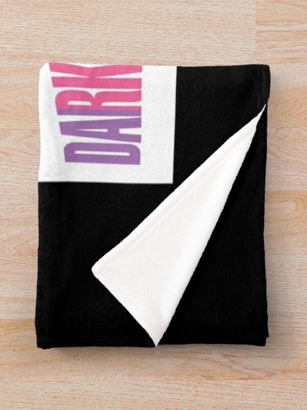 Dark Bridges Old School Logo Throw Blanket in Pride Colours - Image 4